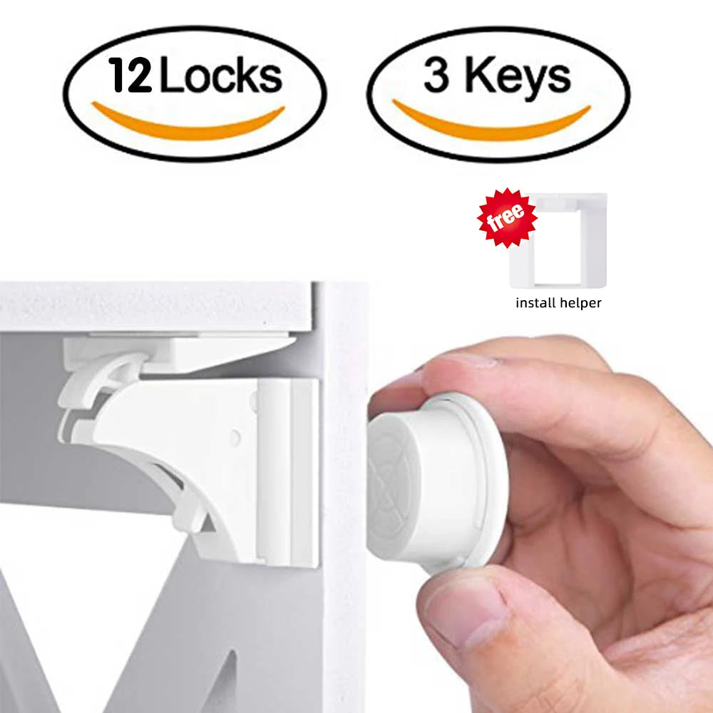 Magnetic Child Lock Children Protection Baby Safety Lock Drawer Latch