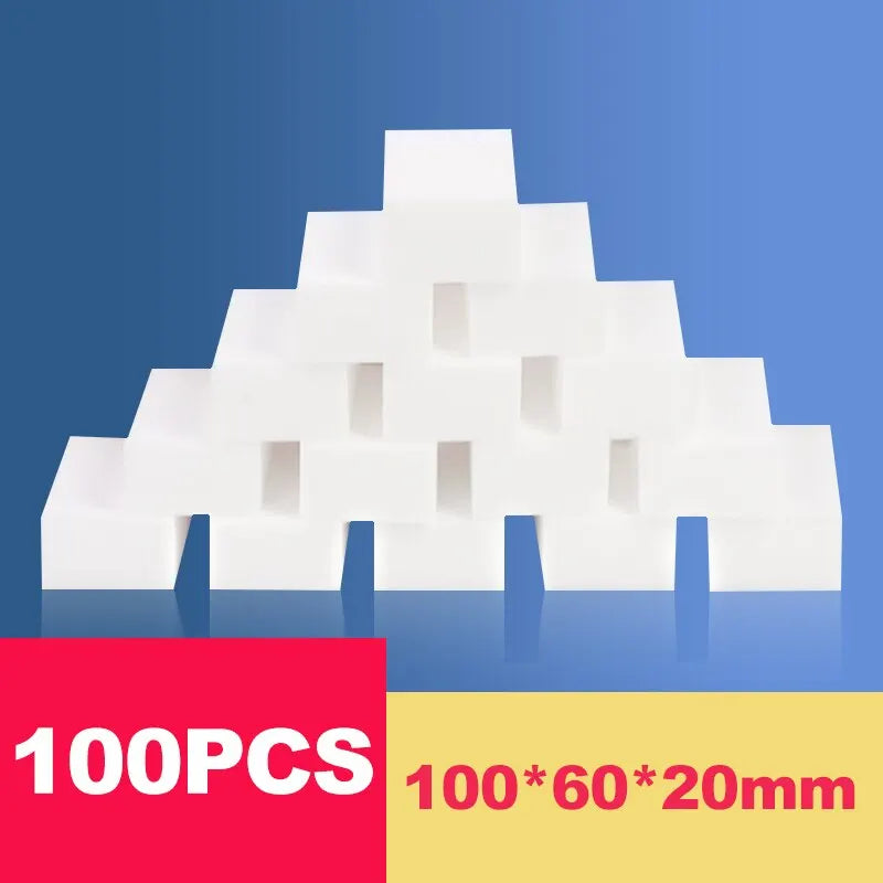 100pcs/Lot Magic Sponge Eraser White Melamine Sponge