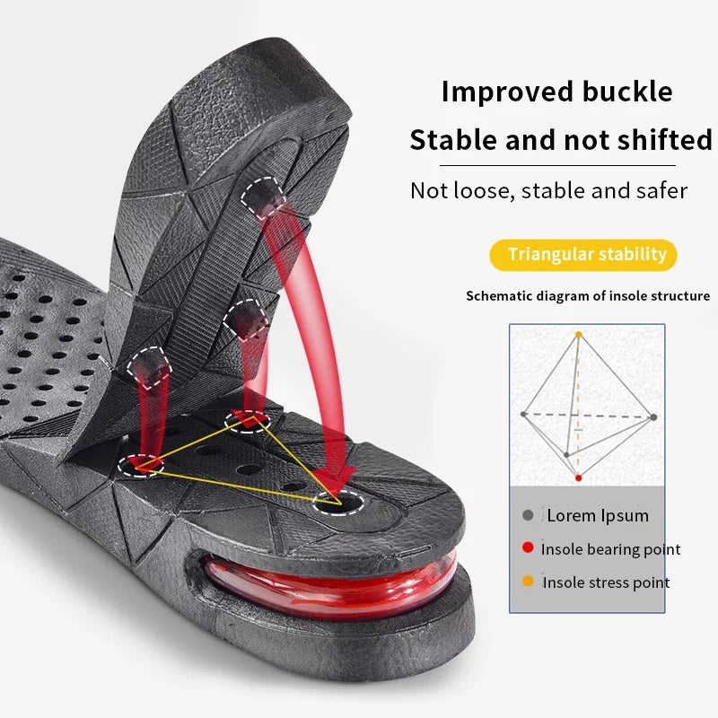 Invisible Height Increase Customizable Insoles for Comfort and Confidence