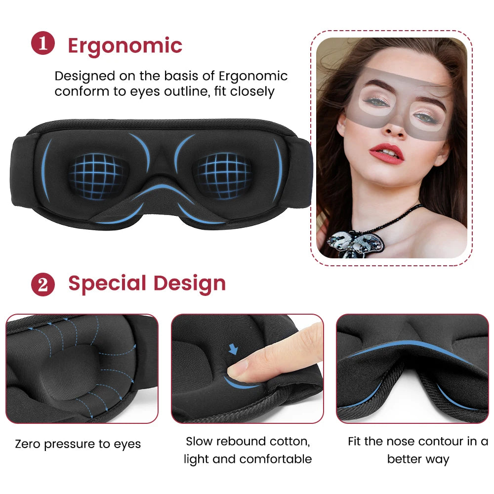 3D Sleeping Mask Block Out Light Sleep Mask