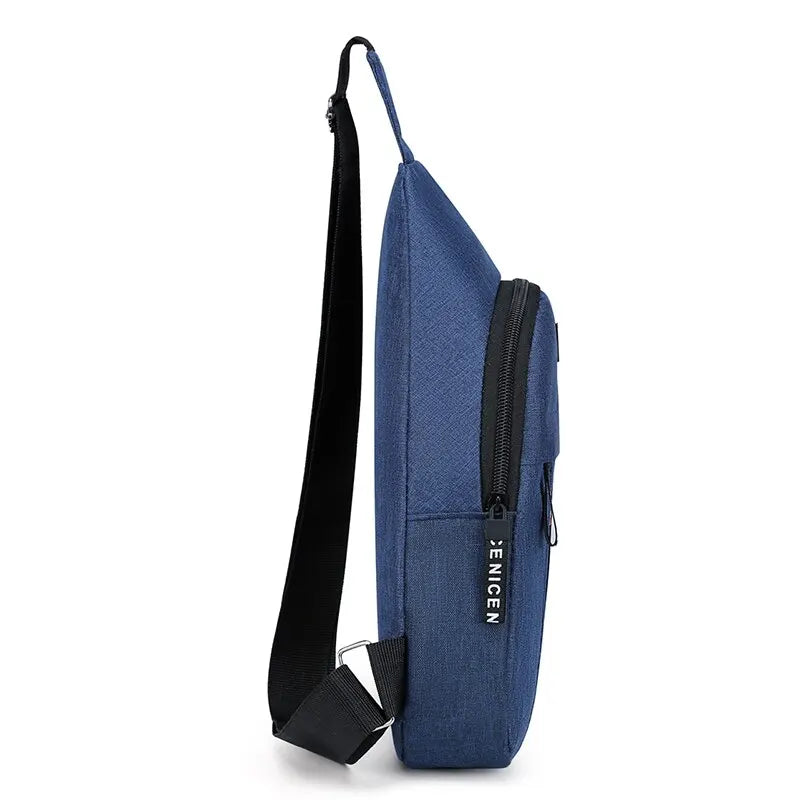 Mens Chest Bag Nylon Waterproof Shoulder Crossbody