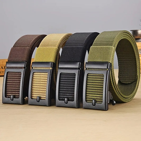 Mens Belt Automatic Metal Buckle Canvas