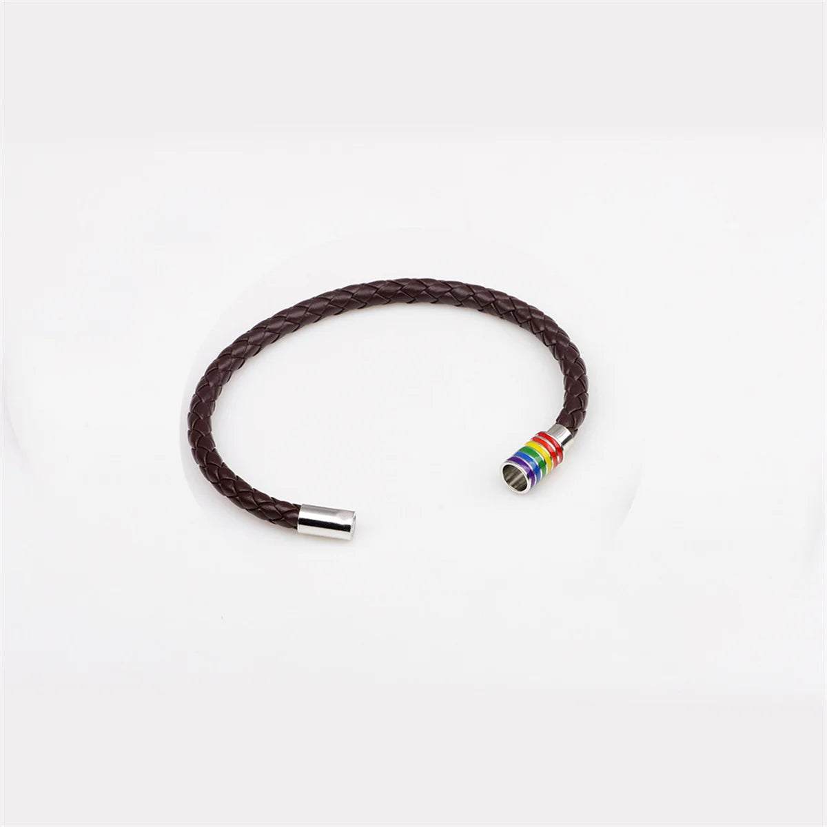 Handmade Leather Rainbow Bracelets For Women Men Fashion Love Pride