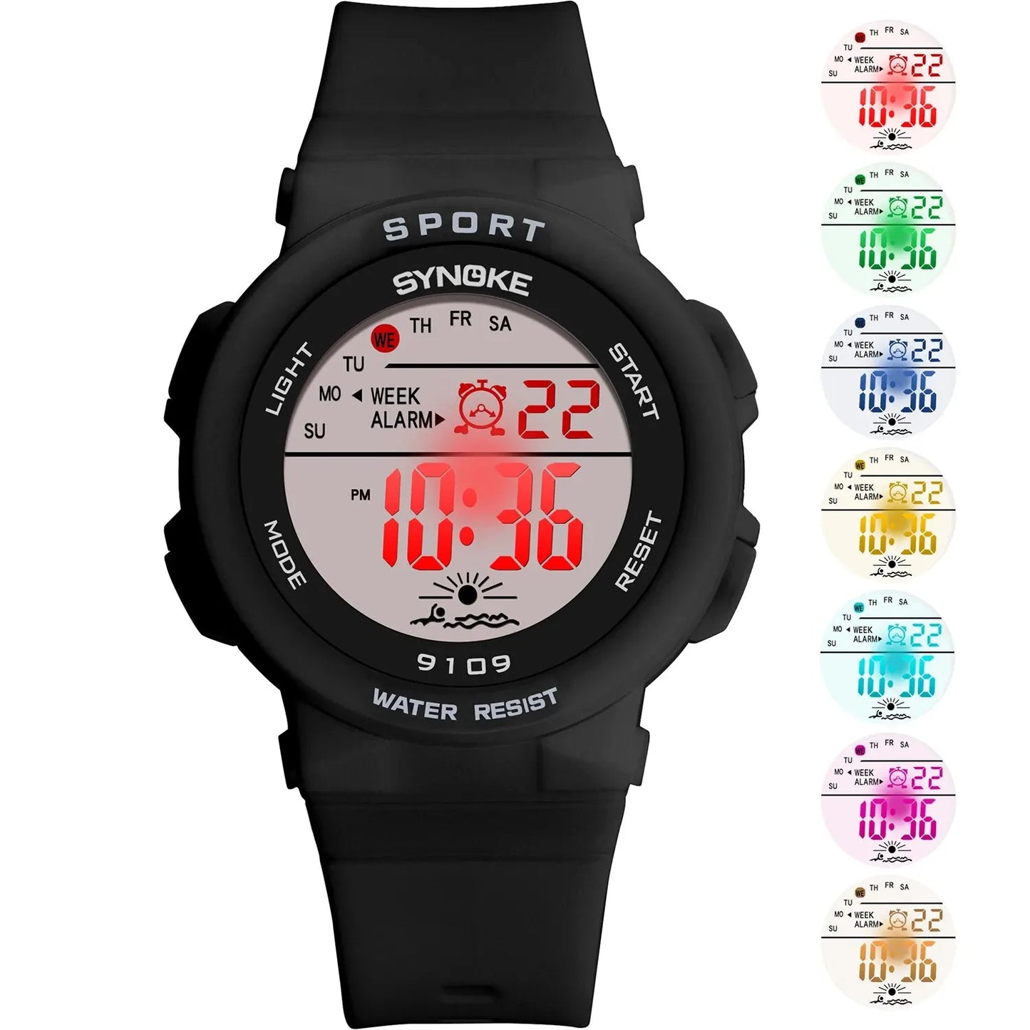 Student Kids Colorful Watches 50M Waterproof Children Digital Watch