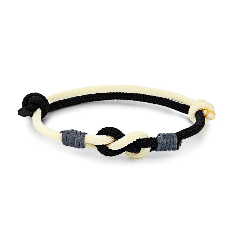 Lucky Men Women Sauvignon Blanc Knot Rope Lovers Couple Bracelet