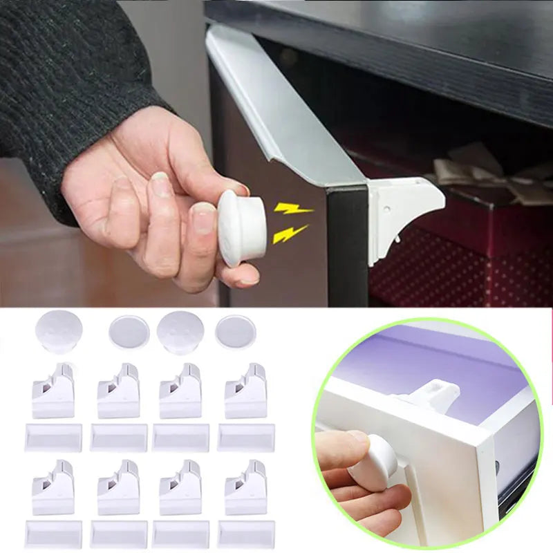 Magnetic Child Lock Children Protection Baby Safety Lock Drawer Latch