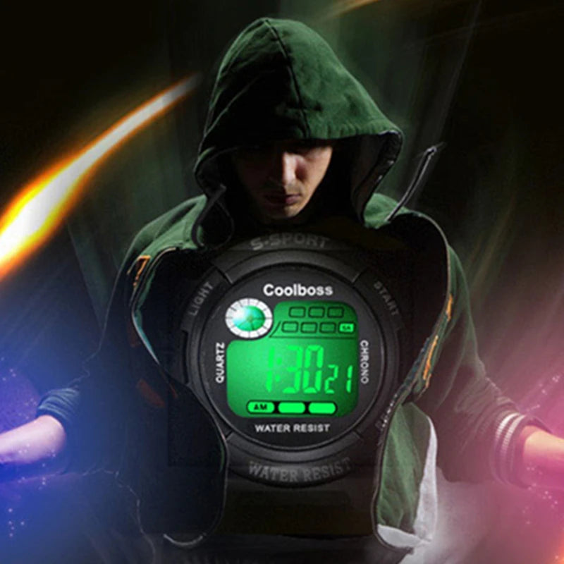 Boys Girls Children Luminous Dial Kids Waterproof Digital Watch