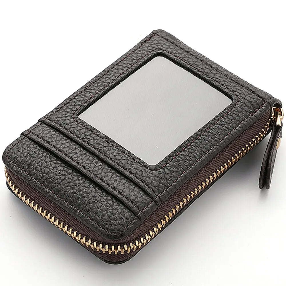 Fashion Pu Leather Zipper Mini Womens Wallet