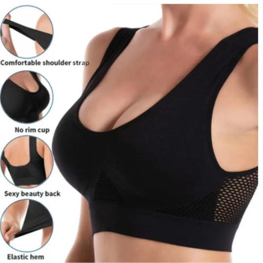 Seamless Mesh Womens Bras Camisole Underwear Sports Yoga