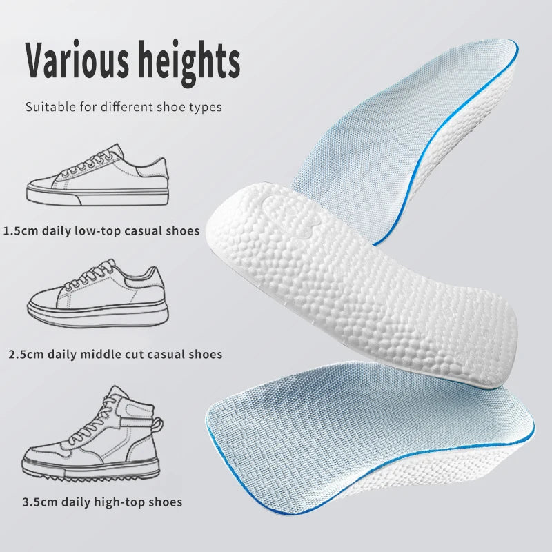 Orthopedic Memory Foam Insoles for Height Increase Support