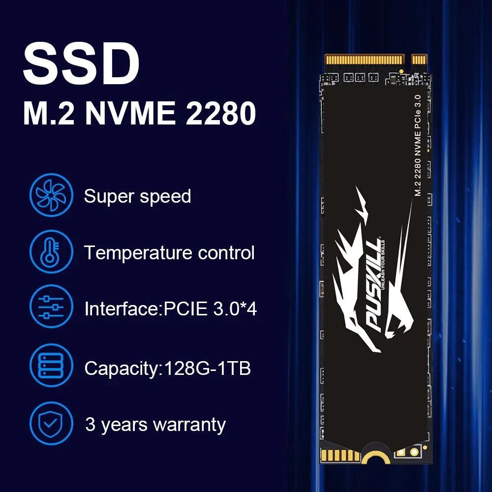 PUSKILL SSD NVMe M.2 Internal Solid State Drive Disk - On Sale On