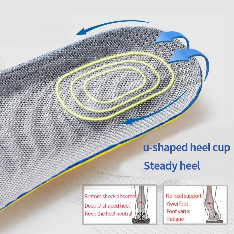 3 Pairs Memory Foam Orthopedic Insoles Feet Shoe Sole