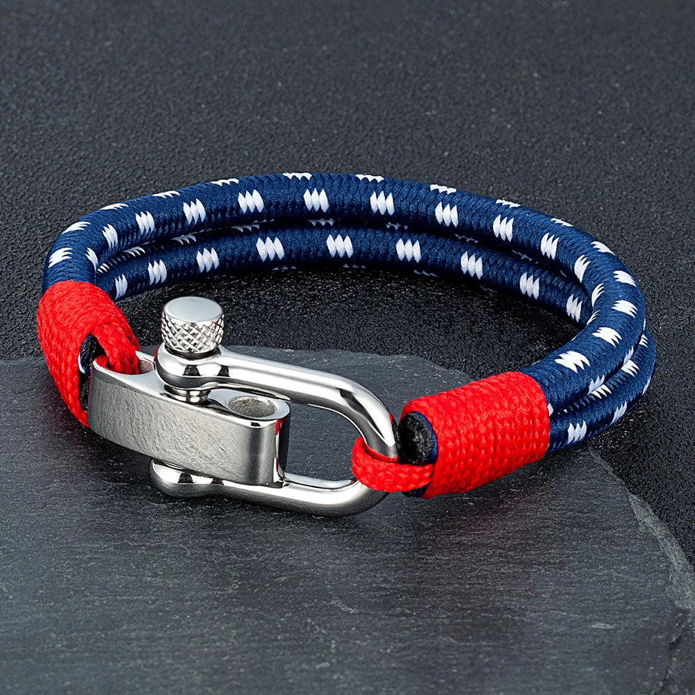 Nautical Style Double Strand Rope With Stainless Steel Shackle Clasp