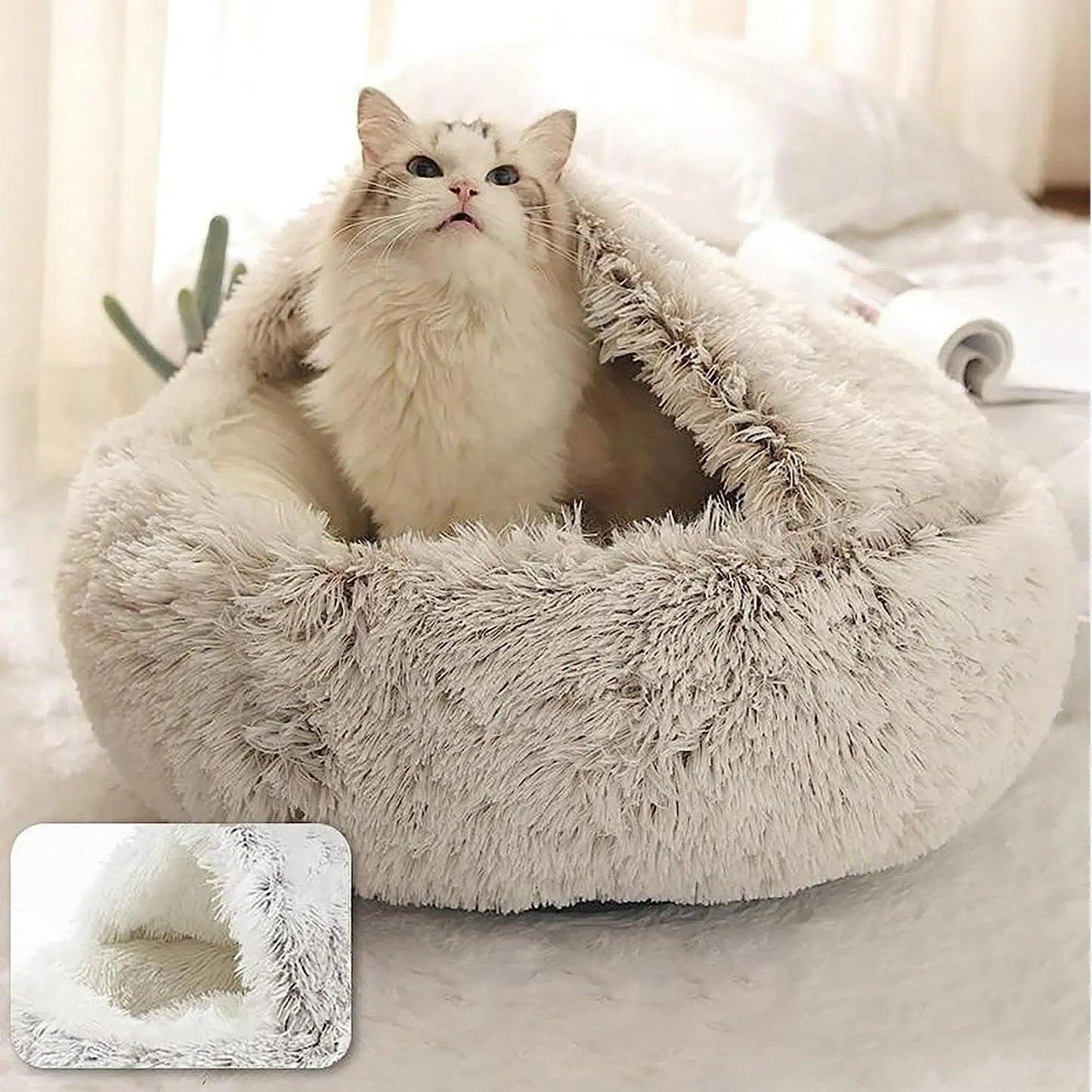 Soft Plush Round Cat Bed Pet Mattress - On Sale On