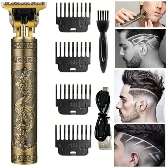 Electric Hair Clipper USB Cordless Beard Trimmer Grooming Kit