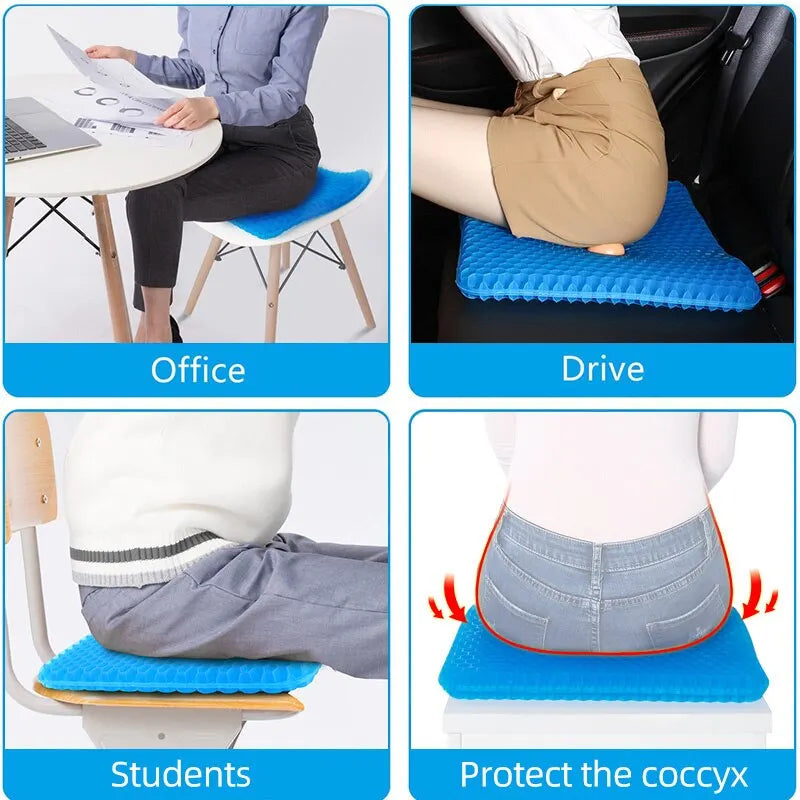 Gel Seat Cushion Pressure Relief Back Tailbone Pain