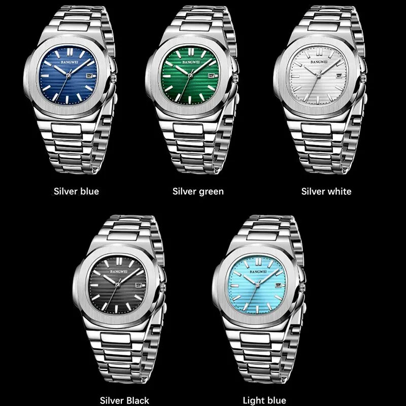 Mens Quartz Watch 30m Waterproof Date Stainless Steel Watch