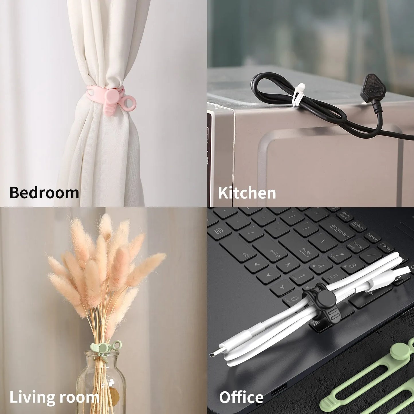 UMUST Silicone Cable Ties Cord Organizer Reusable