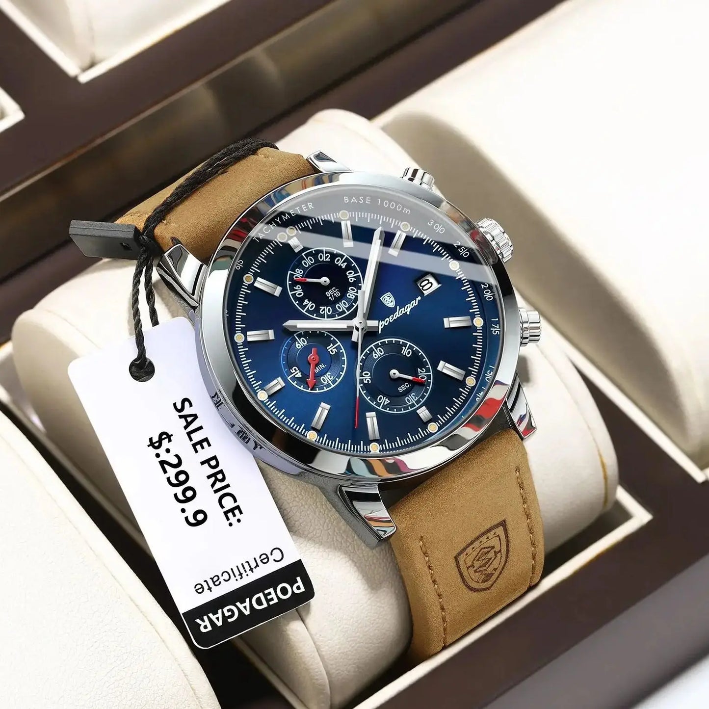 Luxury Wristwatch for Man Waterproof Luminous Chronograph Date Mens Watch