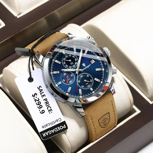 Luxury Wristwatch for Man Waterproof Luminous Chronograph Date Mens Watch