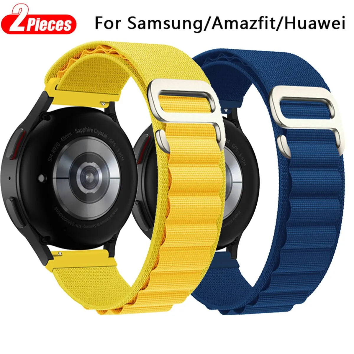 2pcs Strap For Samsung Galaxy Nylon Alpine Loop Bracelet Huawei Watch