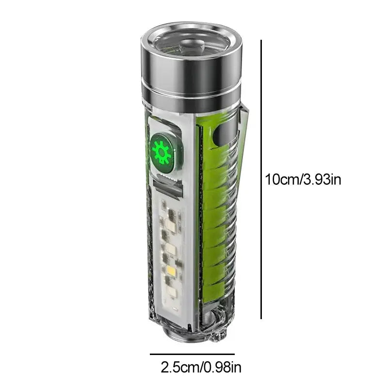 Rechargeable LED Flashlight Keychain Tail Magnet Uv Light