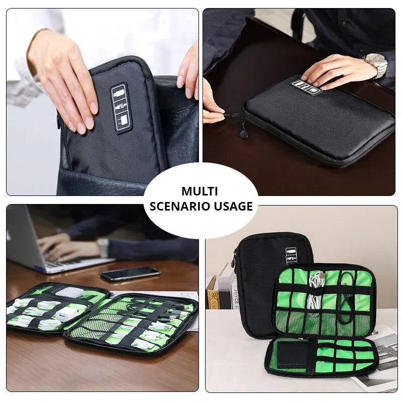 Usb Data Cable Charger Plug Storage Bag Organizer