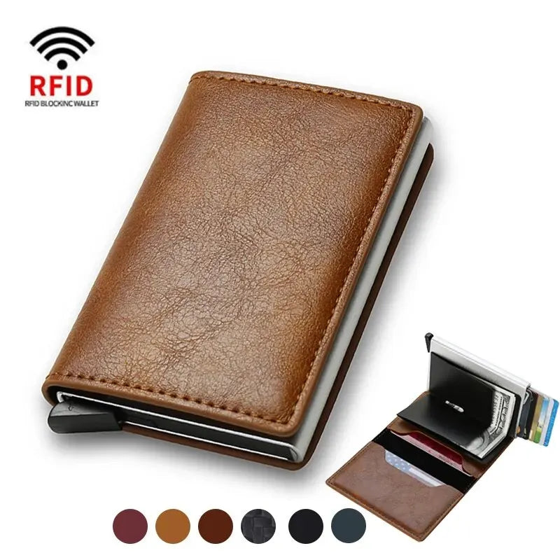 Anti Thief Rfid Card Holder Minimalist Mens Wallet