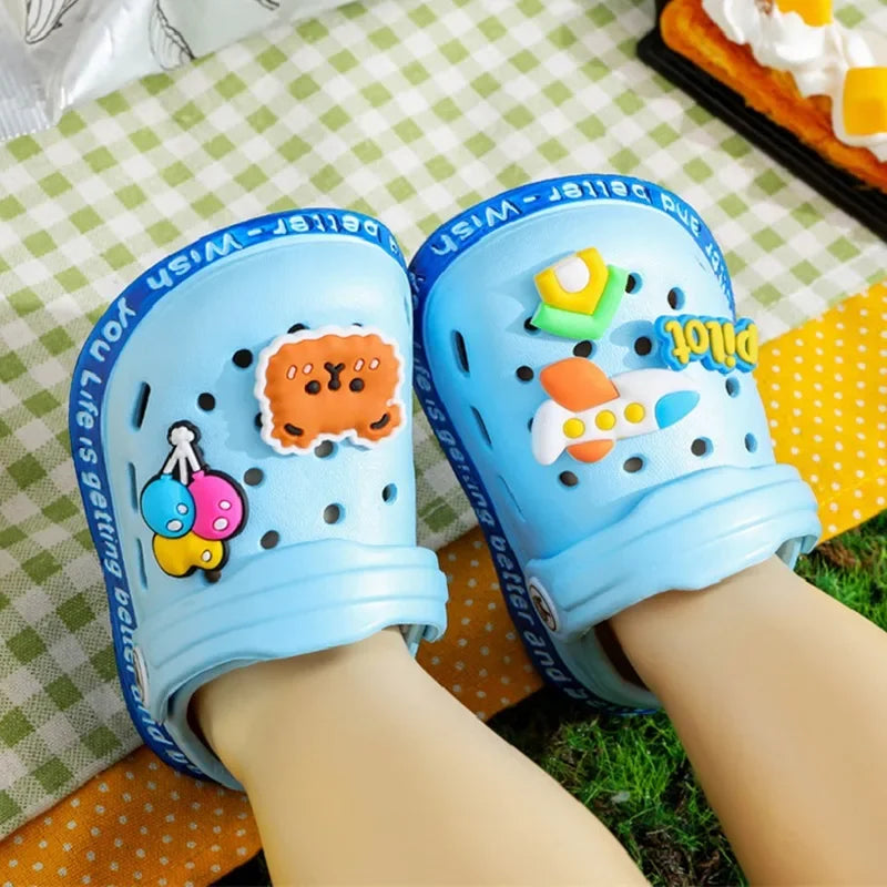 Summer Kids Sandals Hole Boys Girls Shoes Slippers