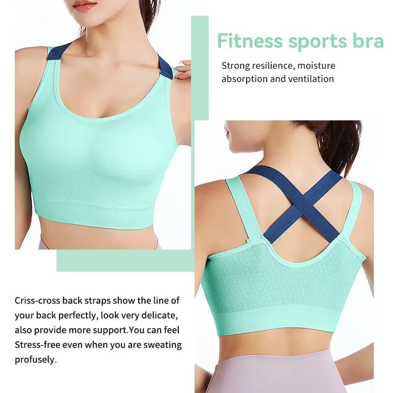 Womens Seamless Bra Camisole Underwear Sports Yoga