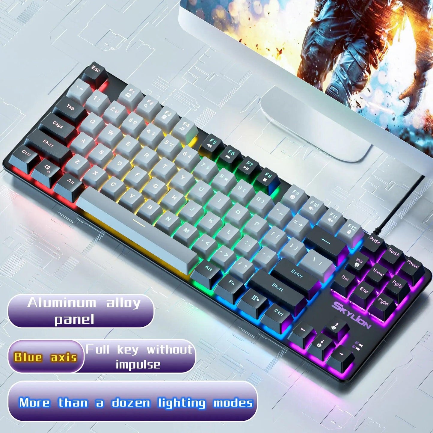 SKYLION H87 Wired Mechanical Keyboard - On Sale On