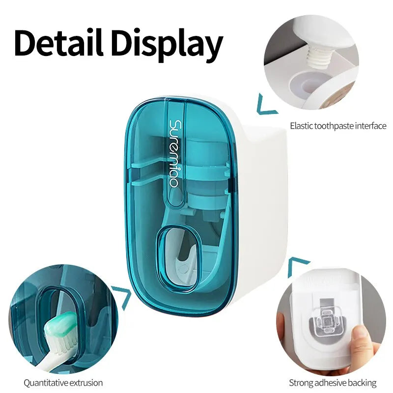 Automatic Toothpaste Dispenser Wall Mount Lazy Toothpaste Squeezer