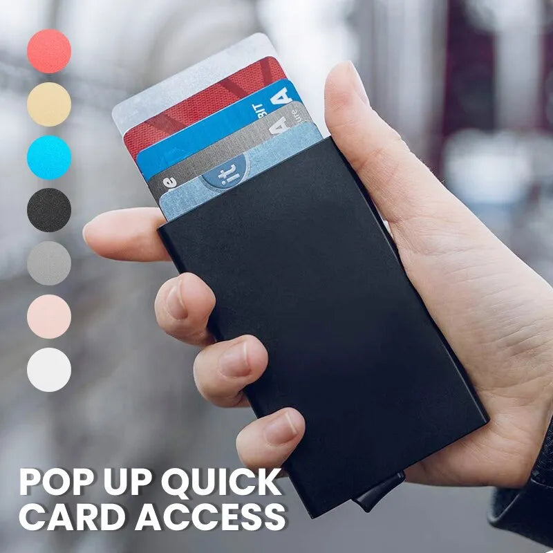 Slim Pop Up Wallet Credit Card Holder RFID