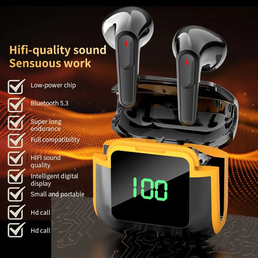 Pro90 Wireless Bluetooth Digital Display Earphones