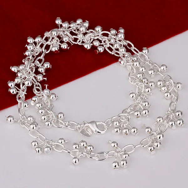 925 Sterling Silver Beads Chains Necklaces for Women