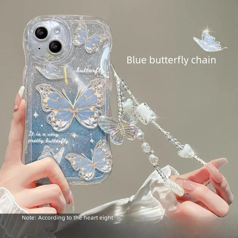 Butterfly Silicone Phone Case for iPhone 14 13 12 11