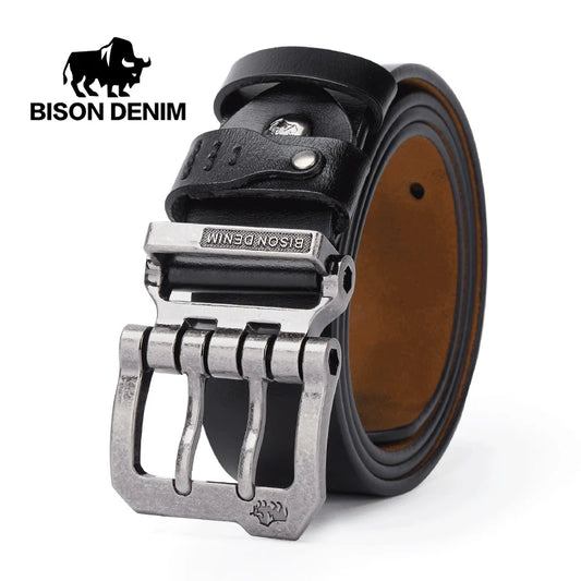 Mens Belt High Quality Genuine Leather Strap Luxury Pin Buckle