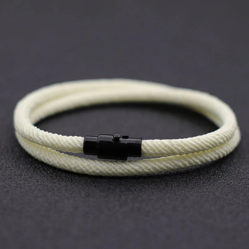 Minimalist Mens Rope Bracelet Double Layer Survival Bracelets