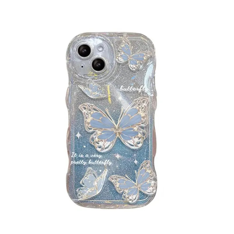 Butterfly Silicone Phone Case for iPhone 14 13 12 11