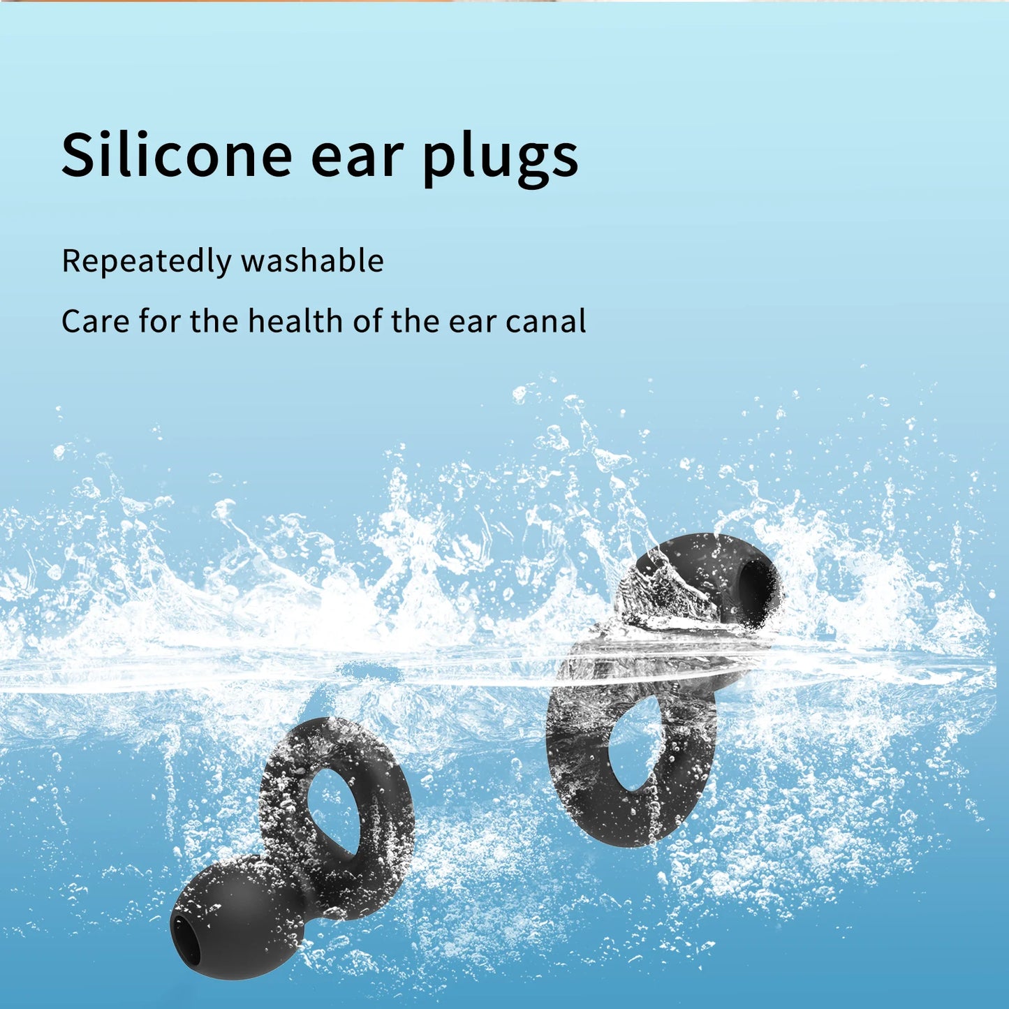 Soft Silicone Ear Plugs for Noise Reduction Reusable Earplugs