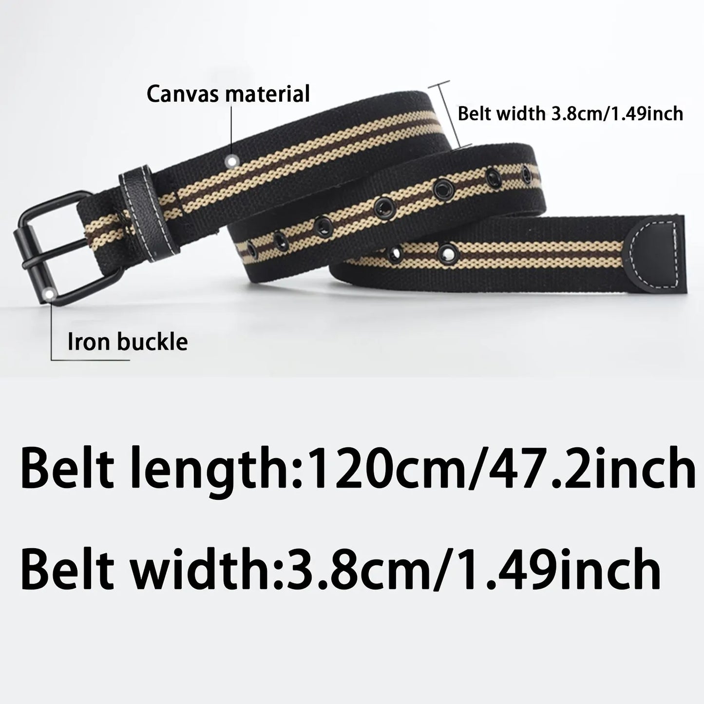 Mens Canvas Belt Unisex Outdoor Sports