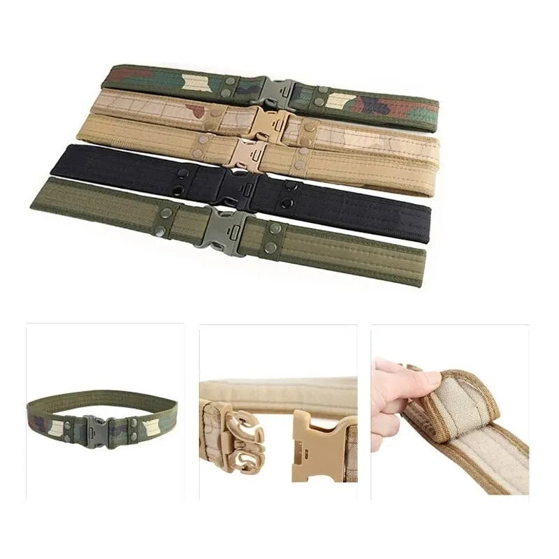 Plastic Buckle Mens Canvas Lengthened Thickened Tactical Belt