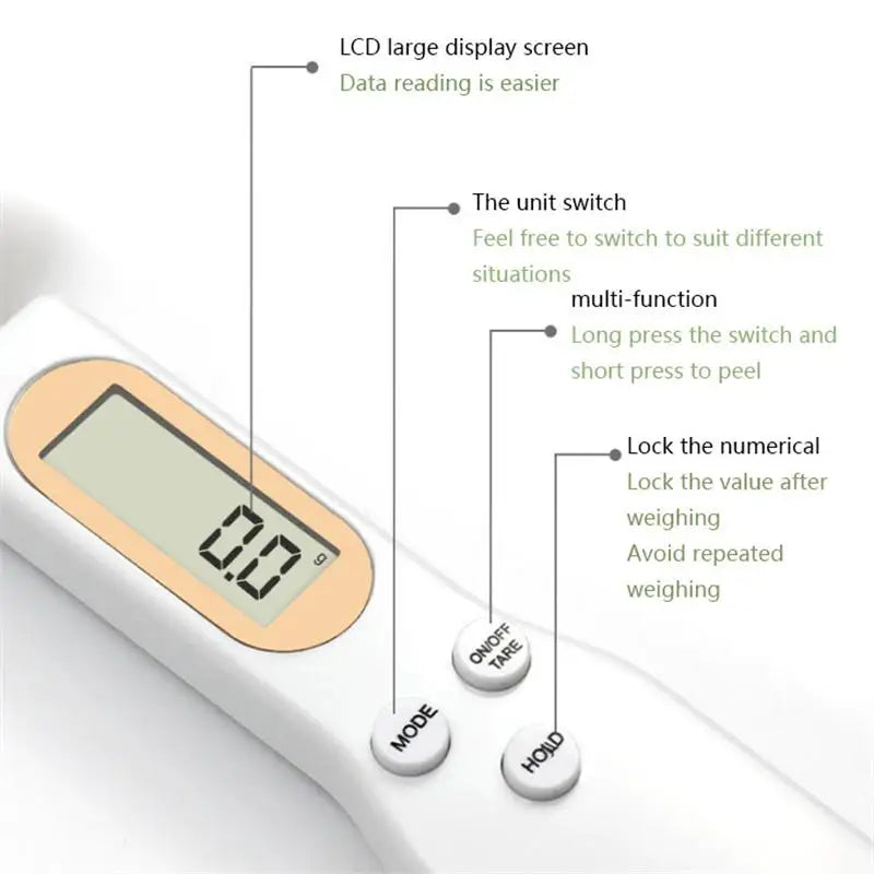 LCD Digital Measurement Adjustable Weighing Spoon Kitchen Scale