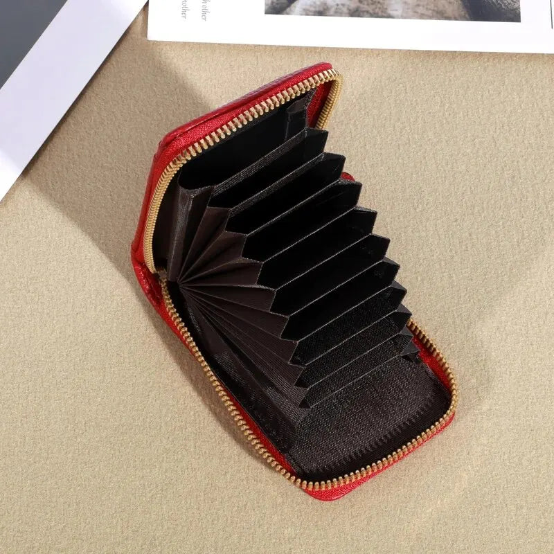 Leather Unisex Wallet Card Holder RFID