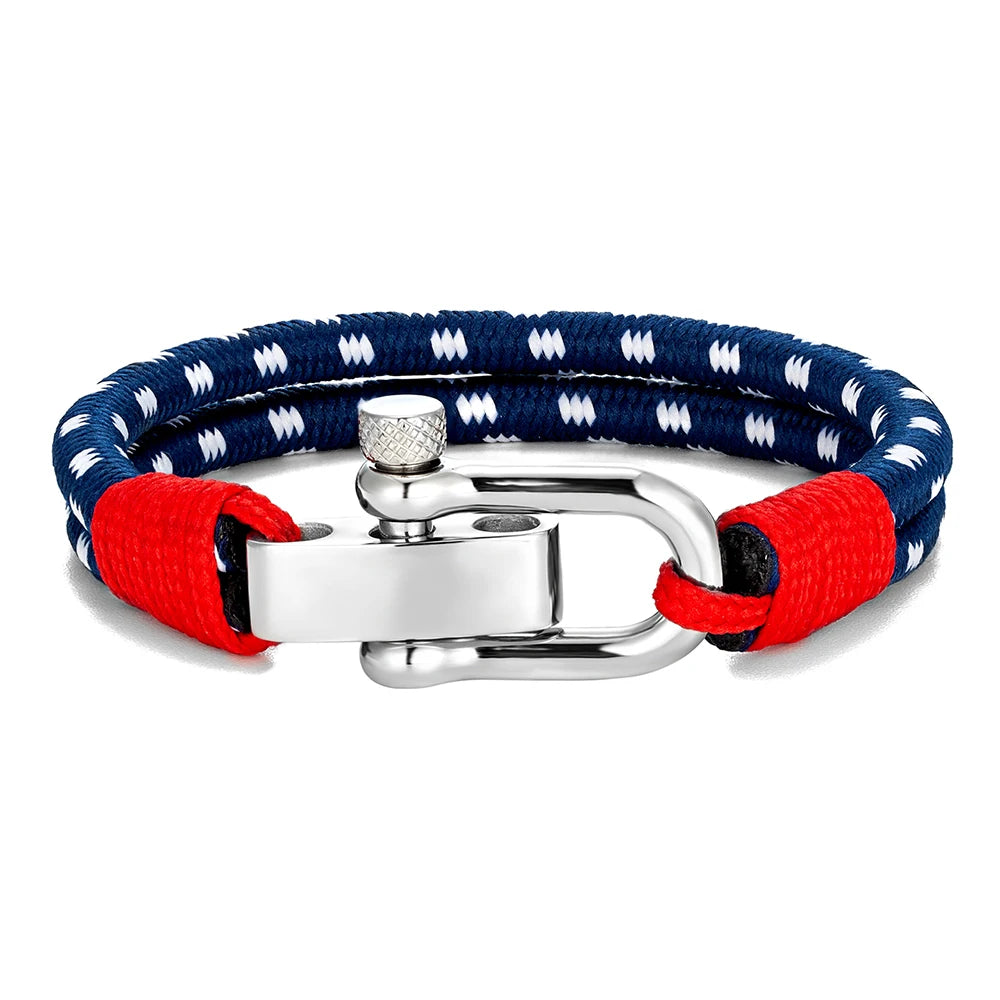 Nautical Style Double Strand Rope With Stainless Steel Shackle Clasp