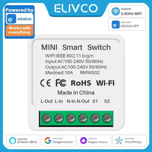 16A EWelink Wifi Smart Switch Mini 2 Way