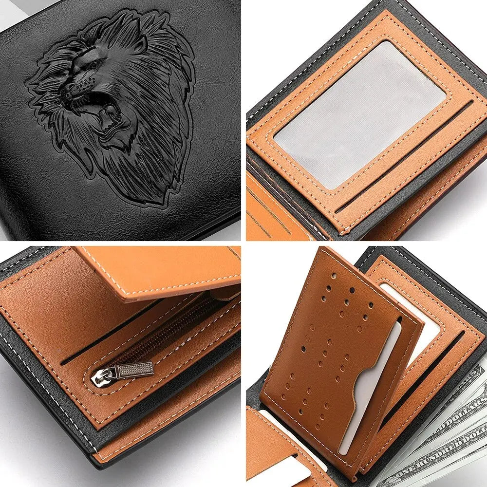 3D Embossed Mens Wallet Credit Card Holder