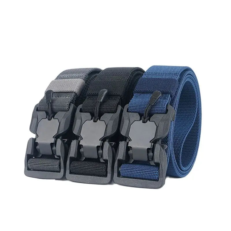 Tactical Belt Nylon Magnetic Buckle Quick Release Elastic