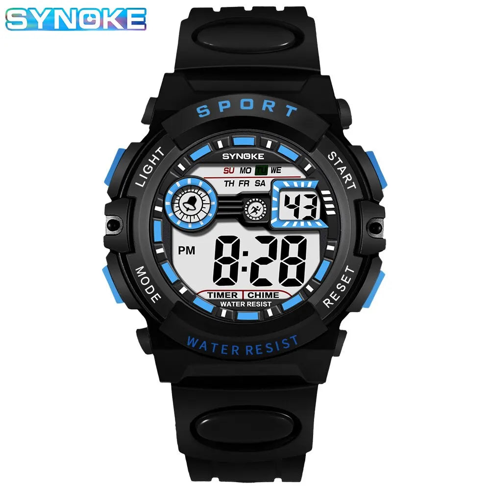 SYNOKE Men Student Digital Watch Waterproof Multifunction