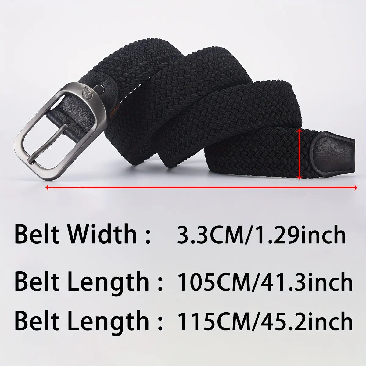 Mens Belt Woven Elastic Outdoor Sports Unisex